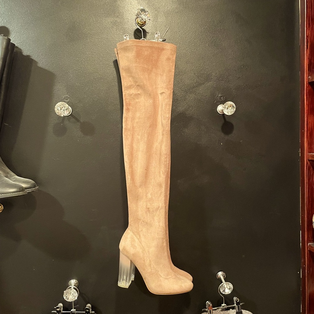 Suede over-the-knee boots